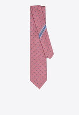 Ferragamo Two-Tone Gancini Silk Tie Pink 351281 5 ALASKA7J 784560 PINKPATTLIGHT/PASTEL