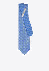 Ferragamo All-Over Writer Print Silk Tie Light Blue 351284 5 APIS 784687 BLUEPATTLIGHT/PASTEL