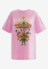 Farm Rio Paris Carousel Printed T-shirt Lilac 354549_LILAC