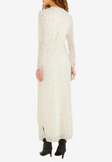 Farm Rio Embroidered Sheer Maxi Dress Off-white 357528_OFF-WHITE