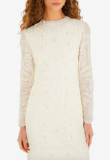 Farm Rio Embroidered Sheer Maxi Dress Off-white 357528_OFF-WHITE