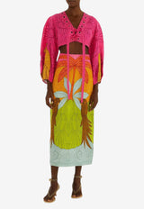 Farm Rio Usiacuri Printed Midi Skirt Multicolor 357682_MULTI COLO