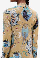 Farm Rio Mystical Printed Midi Dress Multicolor 358025_MULTI COLO