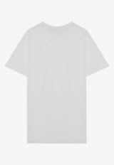 Prada Triangle Logo Crewneck T-shirt White 35838OOO15ZG/R_PRADA-F0009
