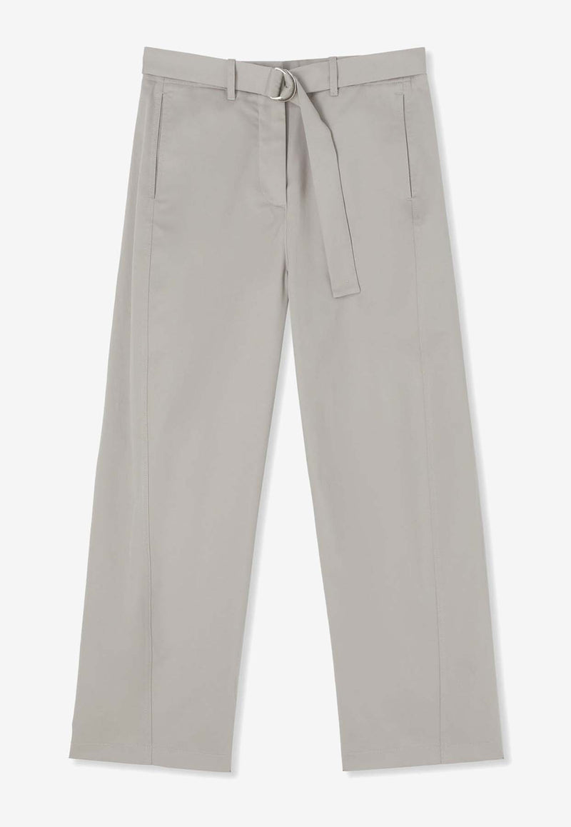 MSGM Wide-Leg Belted Pants Gray 3641MDP10X247105GREY