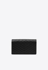 Saint Laurent Cassandre Chain Clutch Bag Black 377828BOW01/Q_YSL-1000
