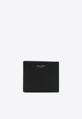 Saint Laurent Logo Stamp Leather East/West Wallet Black 396303BTY0N_YSL-1000