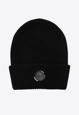 Moncler Logo-Patch Wool Beanie 3B00002M6727/R_MONGE-999