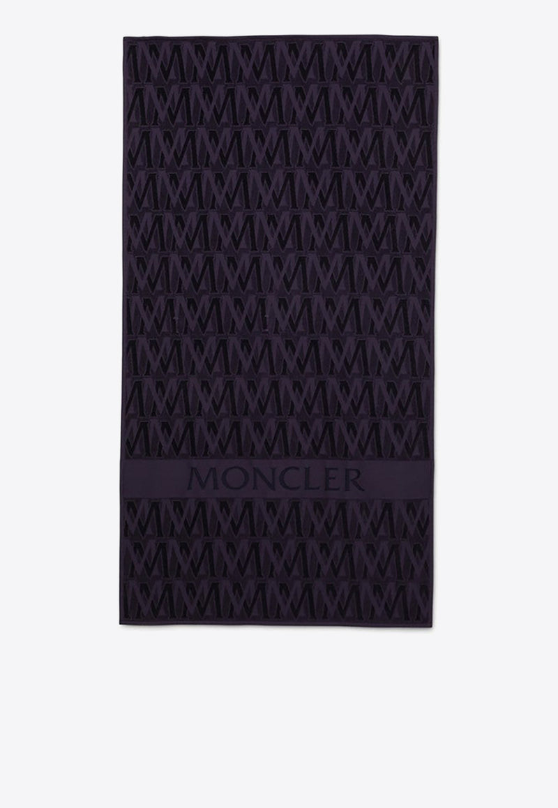 Moncler Monogram Jacquard Beach Towel Blue 3D000-040U347/O_MONCL-742