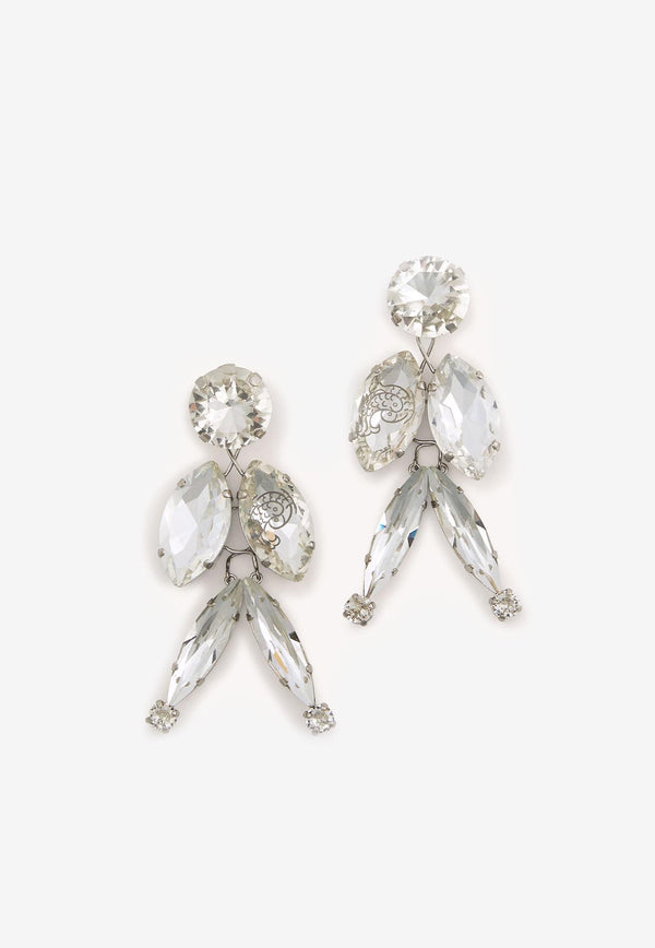 Emilio Pucci Crystal-Embellished Drop Earrings Transparent 3RAL44 3R923 A75