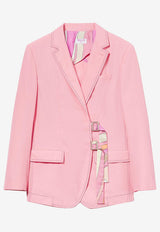 Emilio Pucci Classic-Lapel Wrap Blazer Pink 3RRB46 3R627 C58