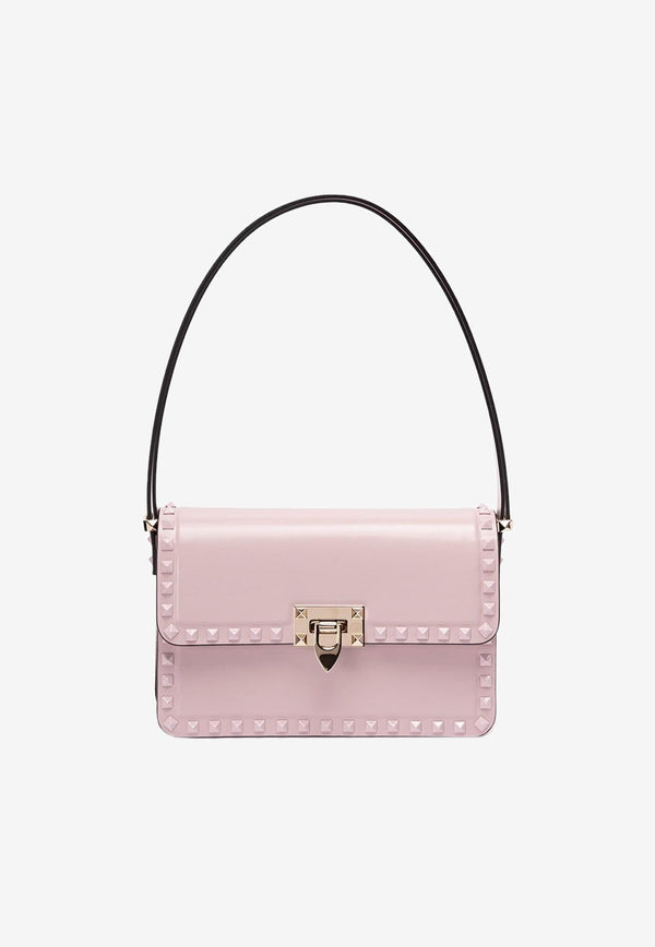 Valentino Rockstud23 Shoulder Bag in Smooth Leather Lilac 3W2B0M41AZS 6E0