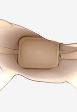 Micro Lucky Daisy Picotin in Nata, Vert and White Swift with Palladium Hardware