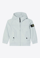 Stone Island Junior Boys Compass Patch Windbreaker Jacket Light Blue 4100002-BS0A22/Q_STONE-V0041