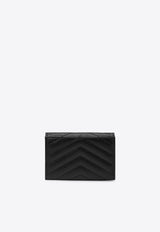 Saint Laurent Small Cassandre Envelope Wallet Black 414404BOW02/R_YSL-1000