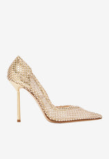 Le Silla Gilda 100 Crystal Mesh Pumps Gold 4190E090BXPPSTE 907