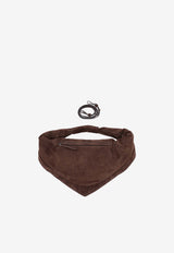 Federico Cina Maxi Tortellino Suede Shoulder Bag Brown TB0102_CHOCOLATE