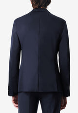 DRYKORN Single-Breasted Slim Satin Blazer Navy 42298-888_NAVY