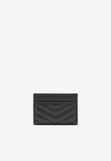 Saint Laurent Cassandre Quilted Leather Cardholder Gray 423291AAA44/R_YSL-1997