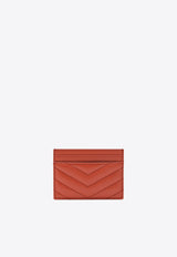 Saint Laurent Cassandre Quilted Leather Cardholder Orange 423291AAA44/R_YSL-7993