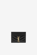 Saint Laurent Cassandre Quilted Leather Cardholder Black 423291BOW01/R_YSL-1000