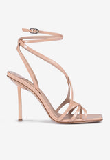Le Silla Belen 95 Patent Leather Sandals 4311D090BXPPKAB 158 Nude