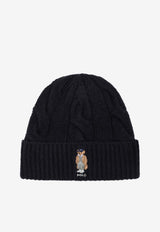 Polo Ralph Lauren Cable Knit Polo Bear Patch Beanie Navy 455981433002WO/R_POLOR-NA