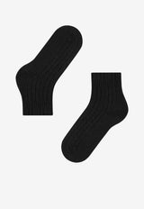 FALKE Bedsock Ribbed Slipper Socks Black 46416_BLACK