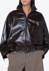 Salvatore Santoro Belted Leather Jacket Brown 49005LE/R_SSANT-TM