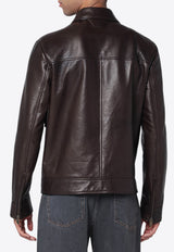 Leather Zip-Up Jacket