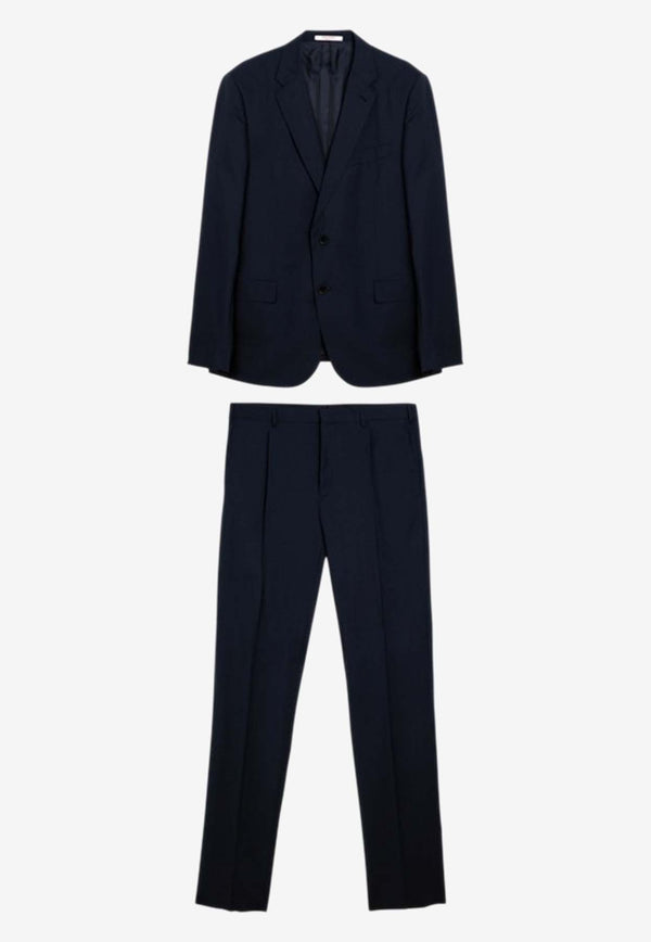 Valentino Single-Breasted Wool Suit Blue 4V3CBS009U4/O_VALE-598