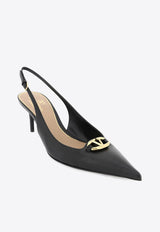 Valentino The Bold Edition VLogo 60 Slingback Pumps Black 4W0S0JB7EEY 0NO
