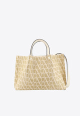 Valentino Iconographic Canvas Tote Bag Beige 4W2B0K39ZRU YT3