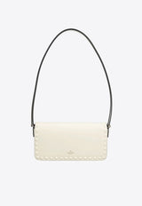 Valentino Rockstud 23 East-West Shoulder Bag Ivory 4W2B0M77AZS 098