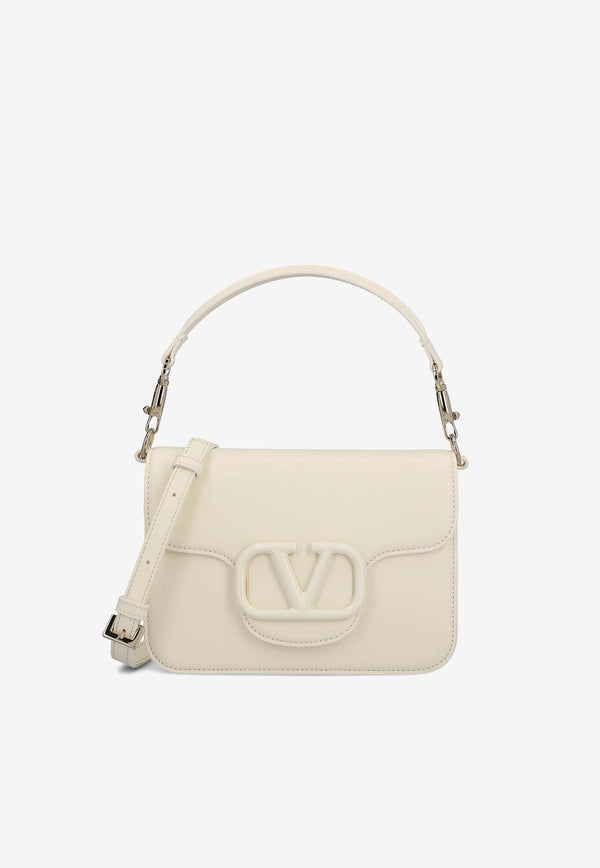 Valentino Locò Leather Shoulder Bag 4W2B0M98IYS 098 Ivory