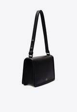 Valentino VLogo Leather Shoulder Bag Black 4W2B0N10LFN 0NO