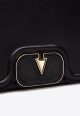 Valentino VLogo Leather Shoulder Bag Black 4W2B0N10LFN 0NO