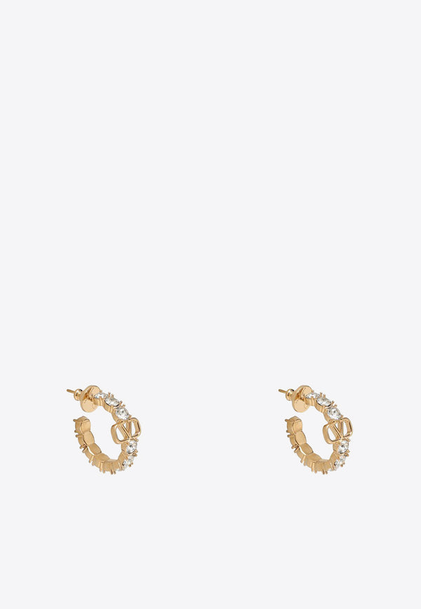 Valentino VLogo Signature Swarovski Crystal Embellished Earrings Gold 4W2J0V41YCW/O_VALE-MH5