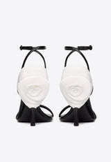 Valentino Archive Roserouche 100 Leather Sandals Black 4W2S0IF3AJT K97