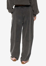 Straight-Leg Faded Track Pants