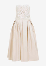 Strapless Embroidered Dress