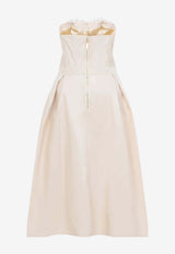 Strapless Embroidered Dress