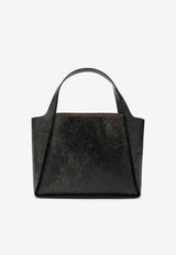 Stella McCartney Large Aged Logo Tote Bag Brown 502793WP0591/R_STELL-2801