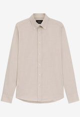 Hugo Boss Long-Sleeved Poplin Shirt Beige 50550281287_Open beige_30893767