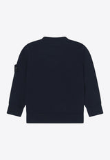 Stone Island Junior Boys Logo Patch Sweatshirt Navy 5100001-BS00B2/Q_STONE-V0020