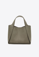 Stella McCartney Medium Faux Leather Logo Shoulder Bag Khaki 513860WP0590/R_STELL-2942