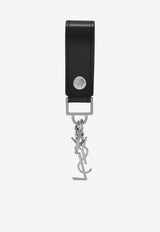 Saint Laurent Cassandre Leather Keychain Black 5183230SX0E/R_YSL-1000