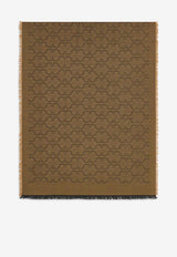 Ferragamo Gancini Jacquard Silk-Blend Scarf Camel 520129 ST ZELIG 779426 CAMEL