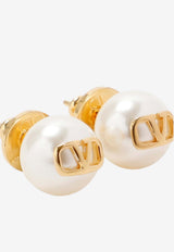 Signature VLogo Pearl Earrings