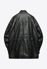 Prada Antiqued Leather Jacket Black 56A242OOO180O/S_PRADA-F0002